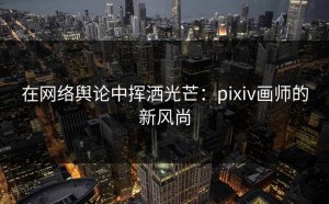 在网络舆论中挥洒光芒：pixiv画师的新风尚