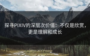 探寻PIXIV的深层次价值：不仅是欣赏，更是理解和成长