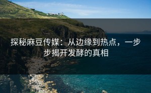 探秘麻豆传媒：从边缘到热点，一步步揭开发酵的真相