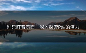 别只盯着表面，深入探索P站的潜力